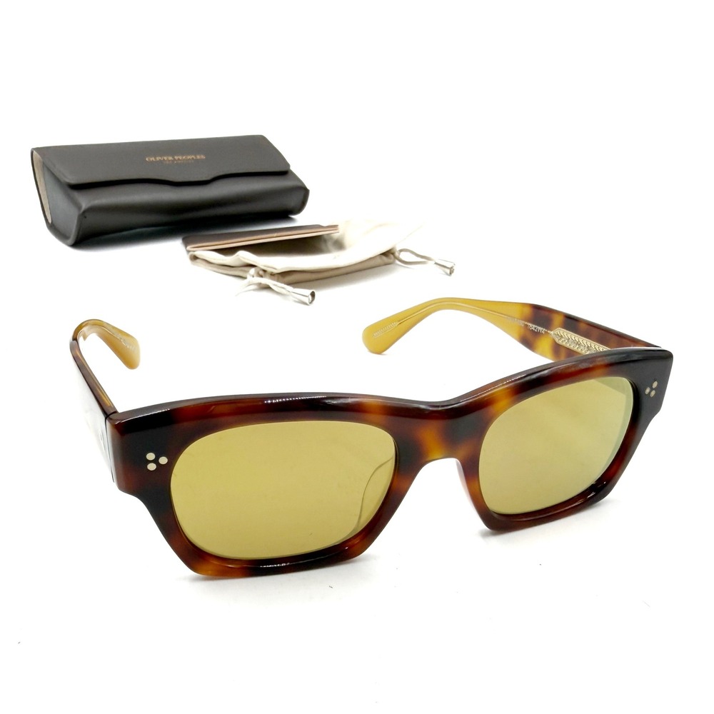 Oliver Peoples Isba Sunglasses Tortoiseshell Brown Rectangular Acetate